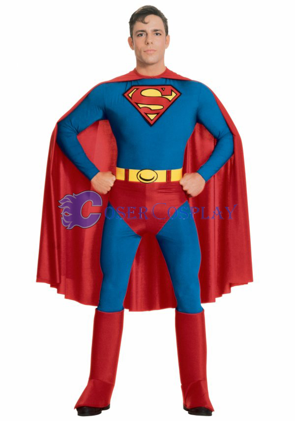 Superman Cosplay Costume Halloween Catsuit